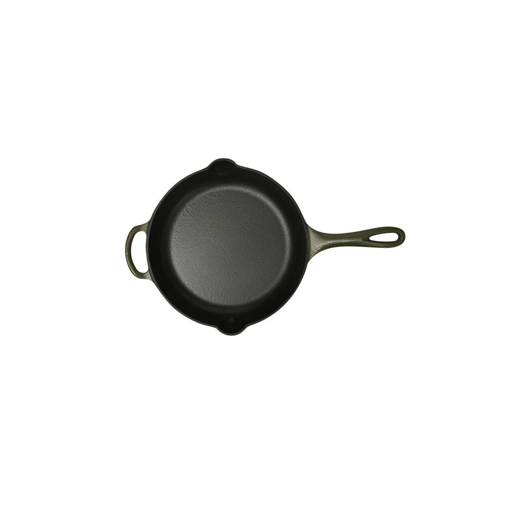 Classica 28x6cm Olive Green Durable Cast Iron Skillet Pan w/ Handle — image 2