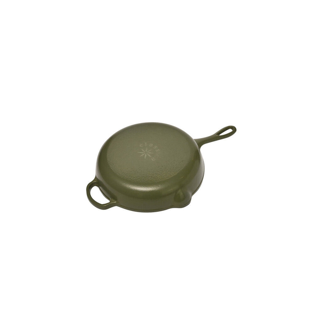Classica 28x6cm Olive Green Durable Cast Iron Skillet Pan w/ Handle — image 4