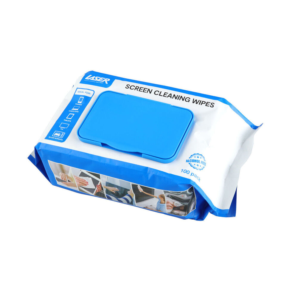 Laser Screen Cleaning Wipes 100-Sheets For TV/Phone/Laptop Monitor (3 Pieces) — image 3