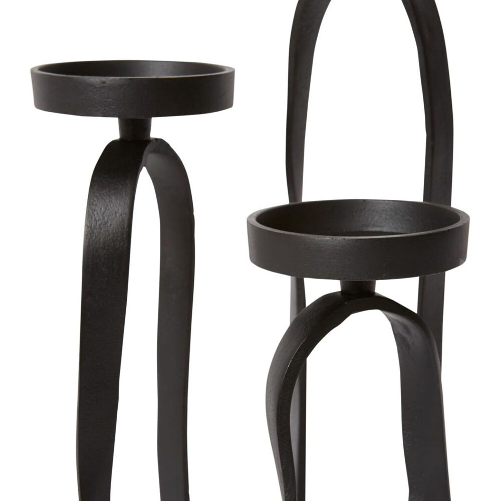 E Style Una Candle Holder Candlelight Dinner Tabletop Home Decor 47cm Black — image 2