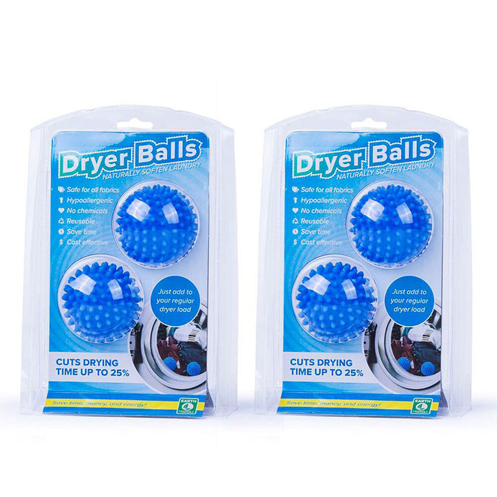 7cm Dryer Balls Naturally Softens/Fluffens Laundry/Washing/Clothes/Sheets (4 Pack)