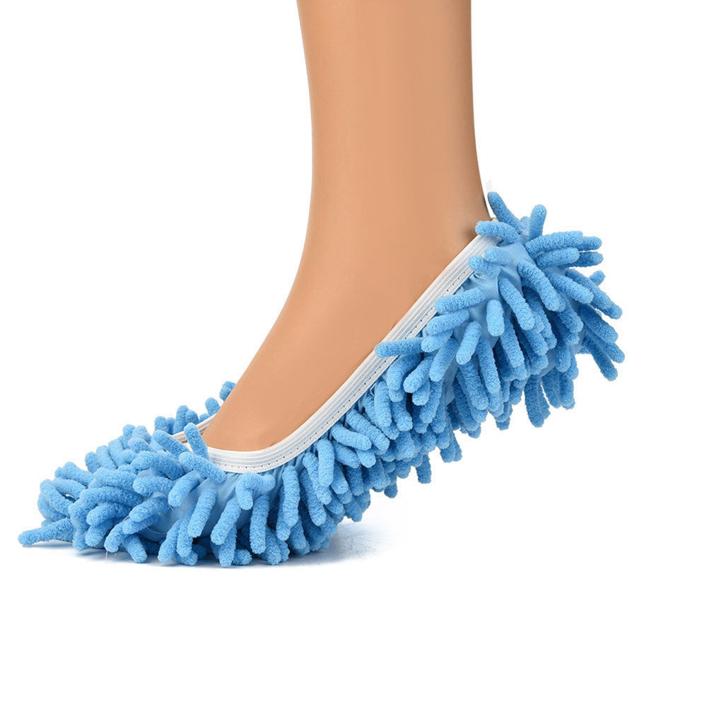 Unbranded Lazy Housekeeper Mop Slippers Microfibre Soles Floor Home Cleaner Assorted (2 Pieces)