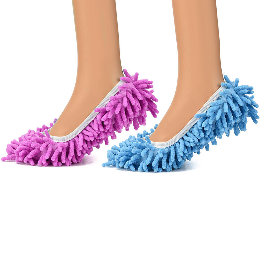Lazy Housekeeper Mop Slippers Microfibre Soles Floor Home Cleaner Assorted (4 Pieces)