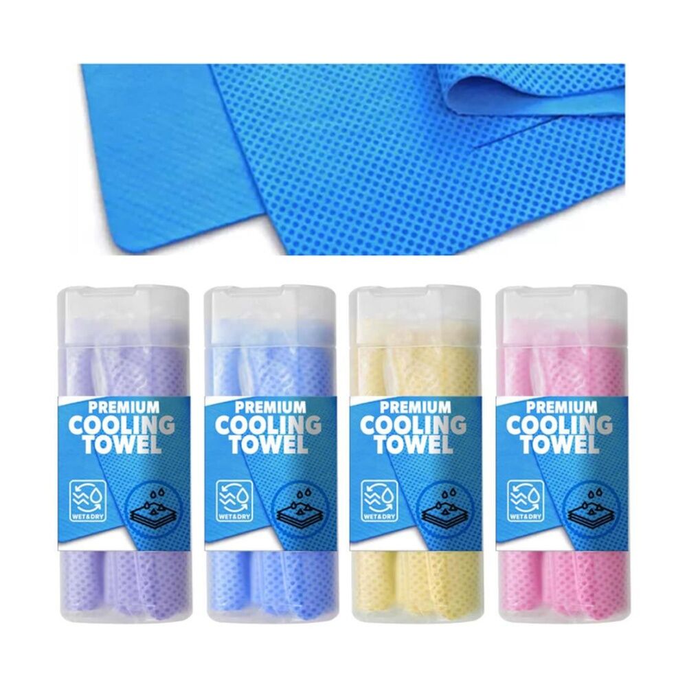 Brazco Premium Cooling Towel Sports Gym Fast Dry Dual Side 80x30cm Assorted (8 Pack) — image 4
