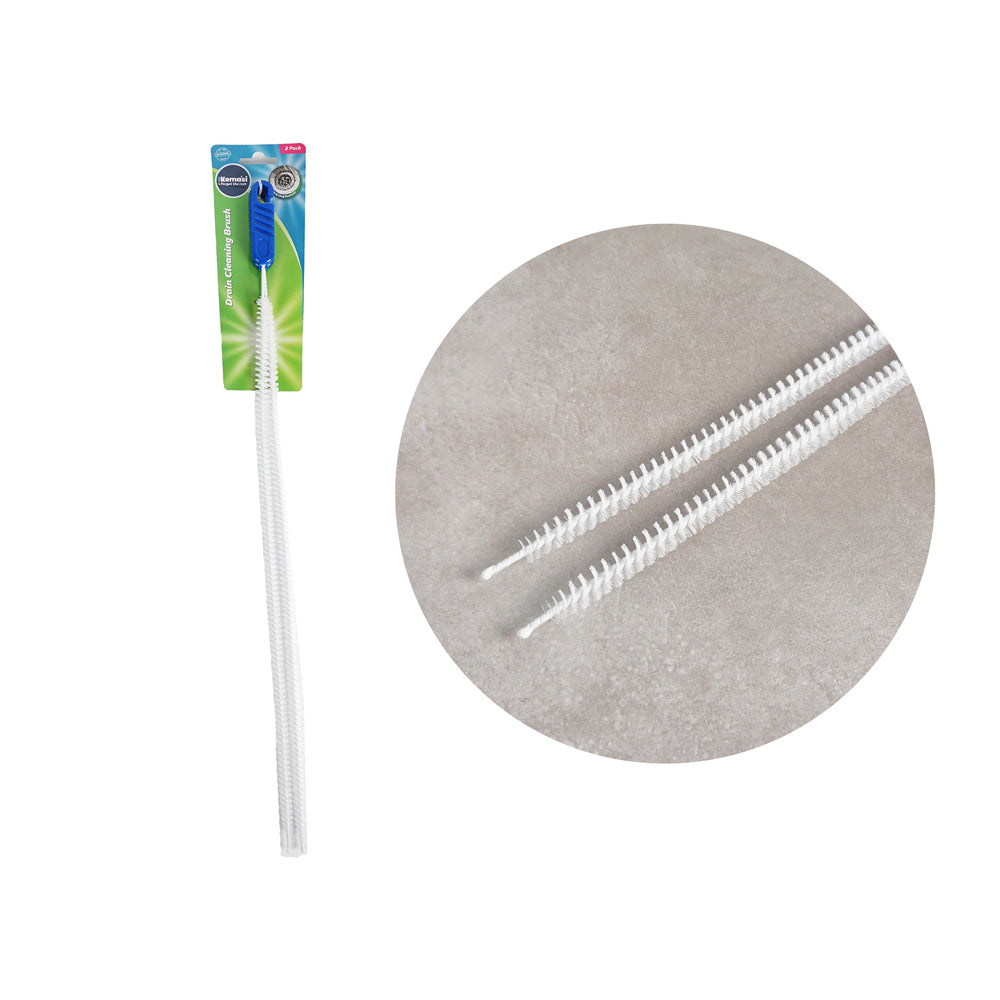 Kemasi Heavy Duty Durable Drain Cleaner Brush Home Bathroom Kitchen Cleaning (2 Pieces) — image 2