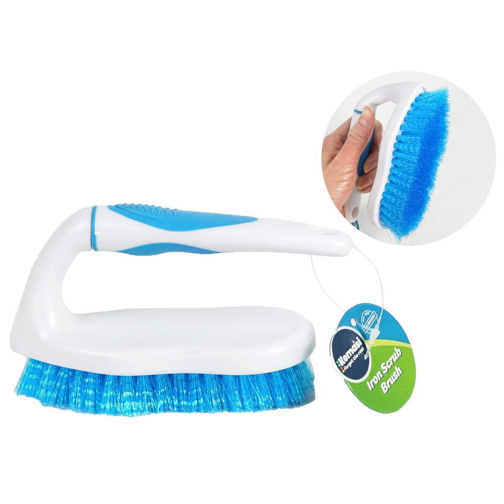 Kemasi Iron Heavy Duty Durable Scrub Brush W/Soft Handle Home Cleaning — image 2