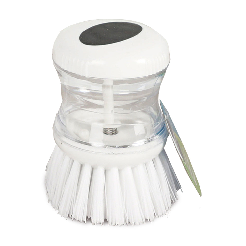 Kemasi Multipurpose Soap Dispensing Palm Dish Washing Brush Home Cleaning