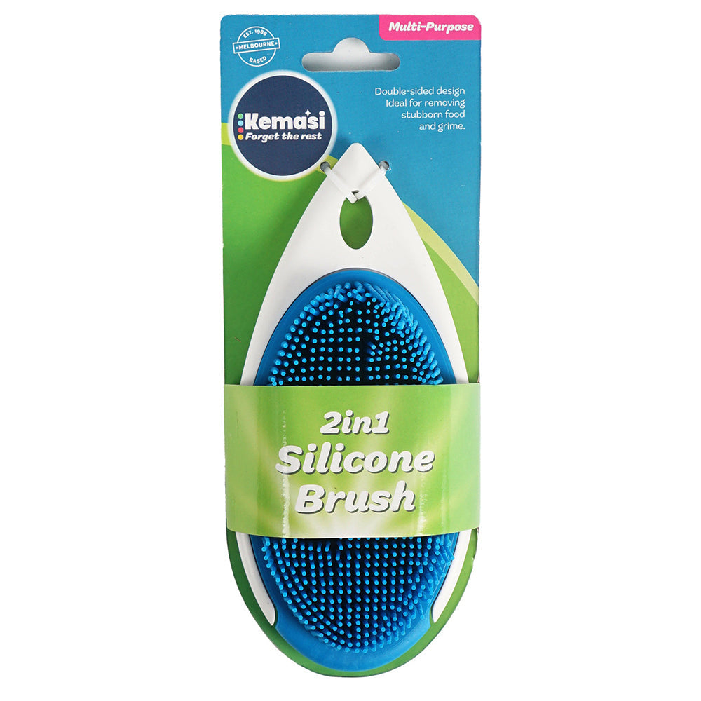 Kemasi 2 In 1 Durable Silicone Scrub Brush Home Bathroom Kitchen Cleaning (6 Pack) — image 2