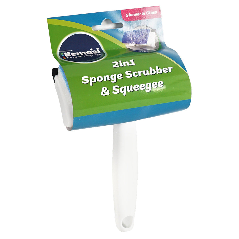 Kemasi 2 In 1 Multipurpose Sponge Scrubber & Squeegee Home Window Cleaning (6 Pack) — image 2