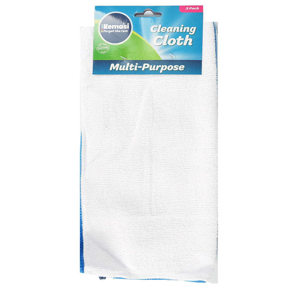 Kemasi Multipurpose Microfibre Cleaning Cloth Home Kitchen Cleaning Assorted (12 Pack)