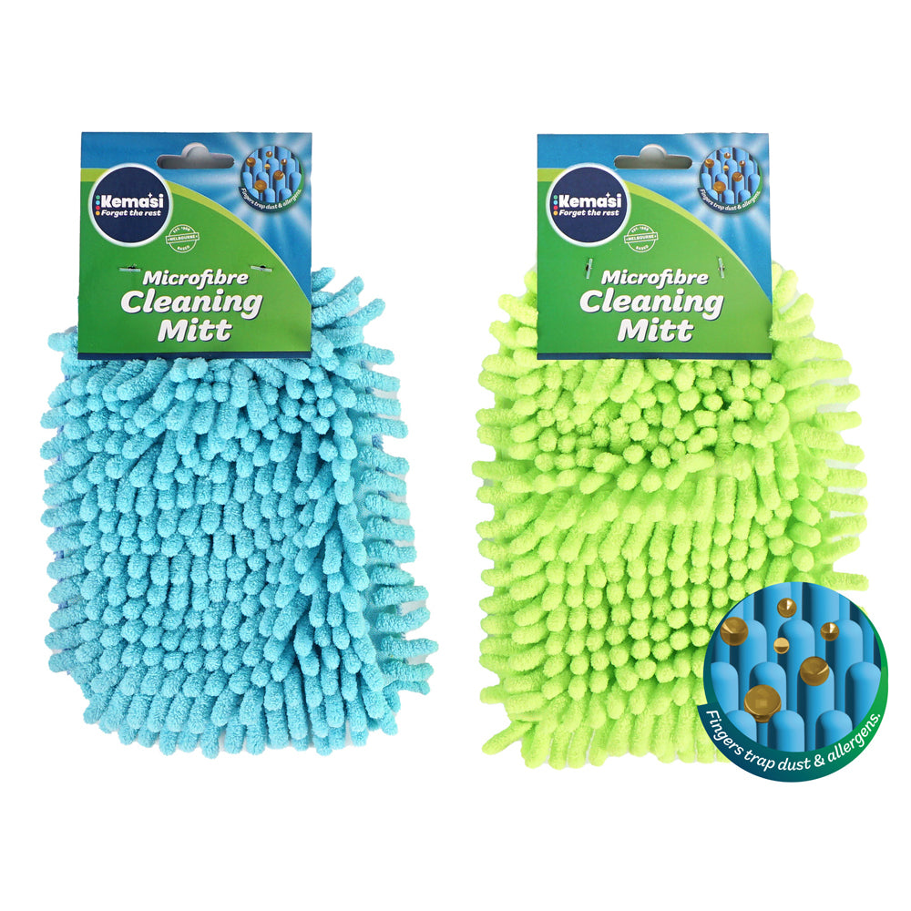Kemasi Multipurpose Microfibre Cleaning Mitt Home Dishwashing Assorted — image 2