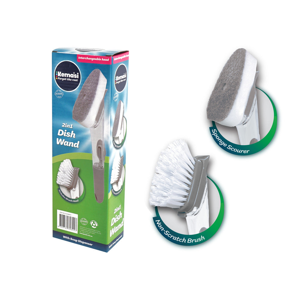 Kemasi Multipurpose Soap Dispensing Cleaning Brush Home Kitchen Cleaning (6 Pack) — image 2