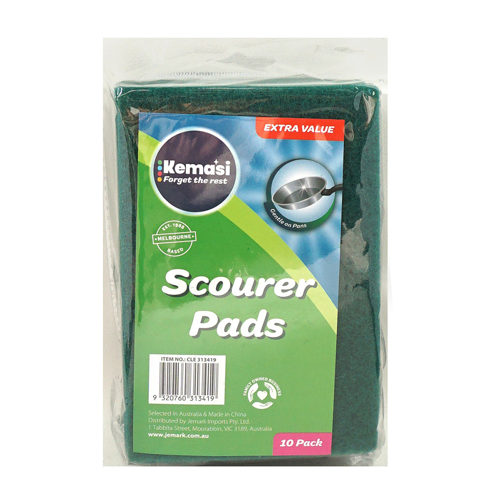 Kemasi Multipurpose Scourer Pads Home Kitchen Dishwashing Cleaning (10 Pieces)