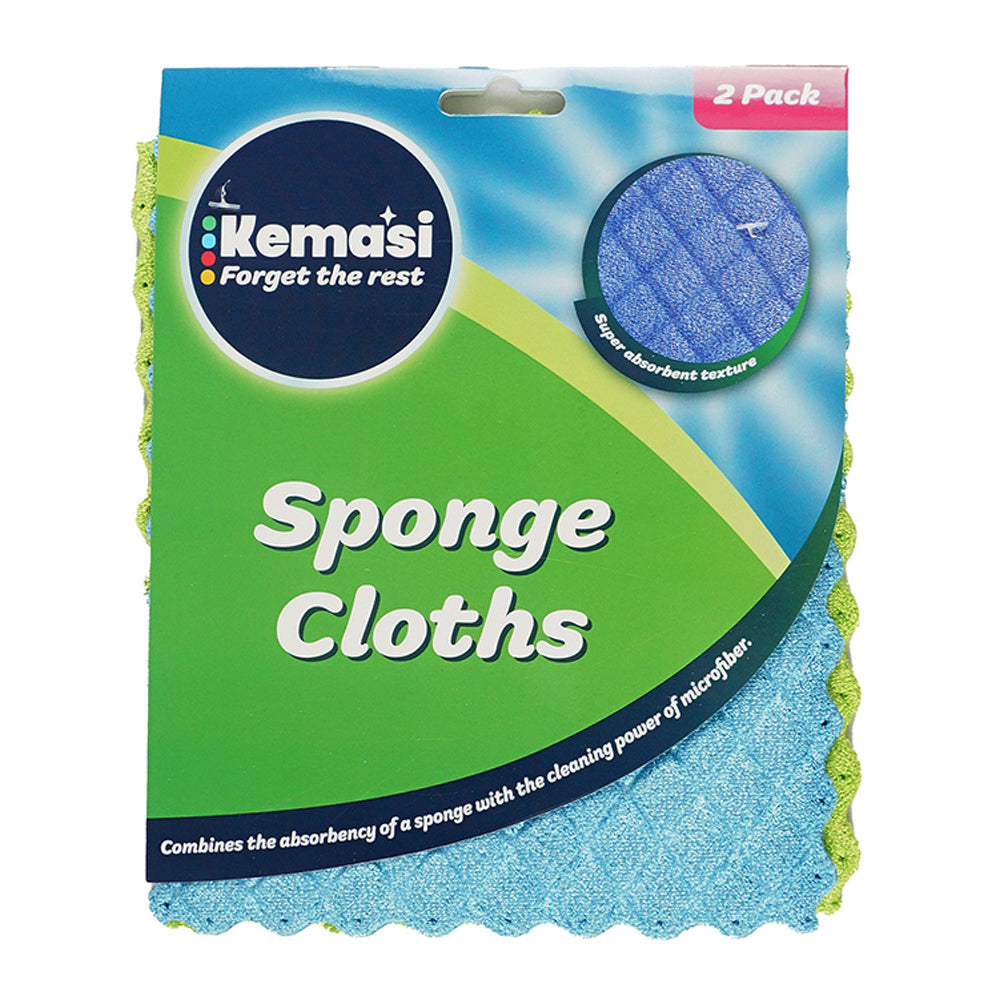 Kemasi Mulltipurpose Sponge Cloth Home Kitchen Dishwashing Cleaning (12 Pieces)