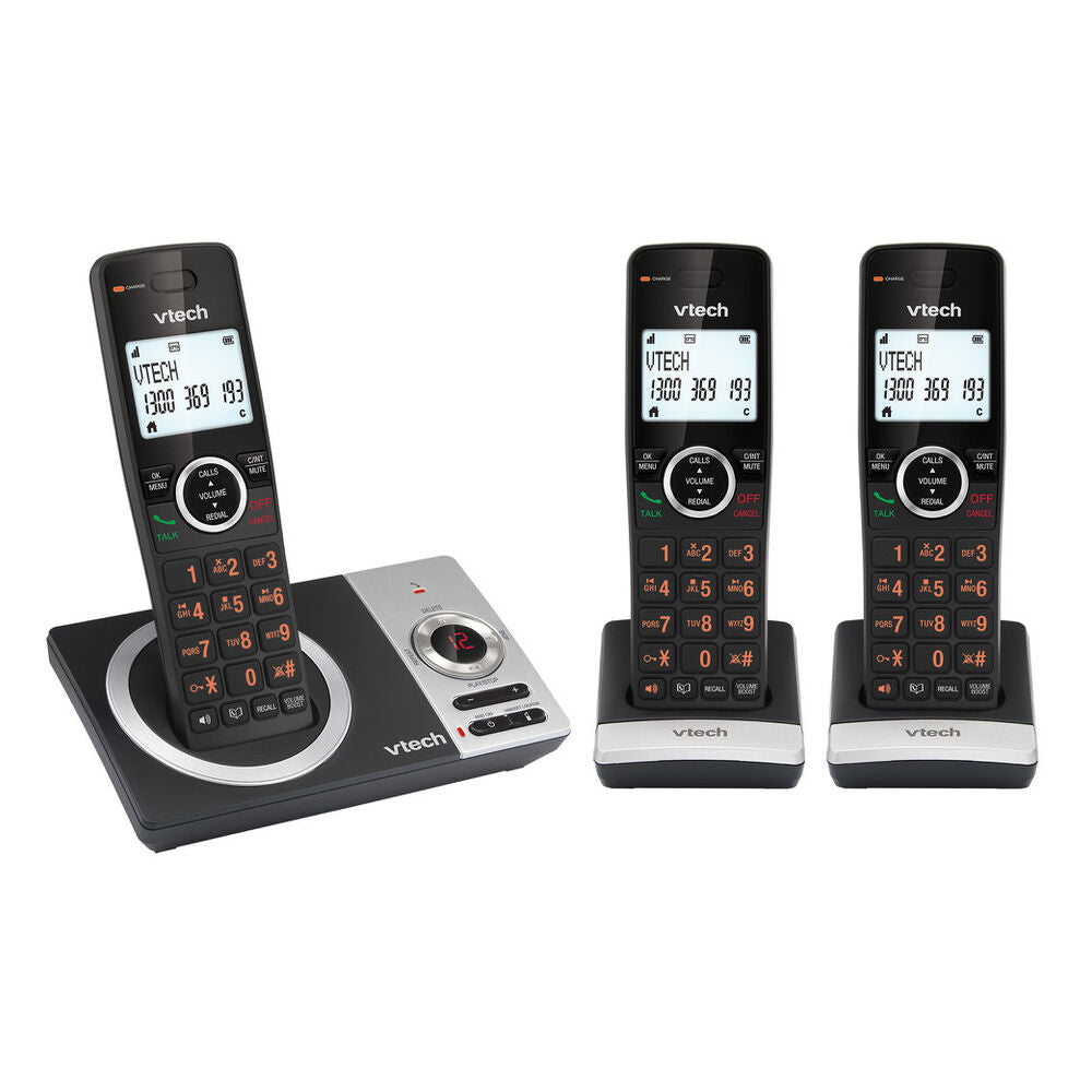 VTech Black CLS22050 DECT WiFi Cordless Home Phone with 3-Handset