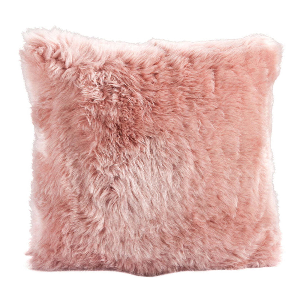 Huxford Grove The Gulgong Sheepskin Cushion Sofa Pillow Square 50cm Dark Rose