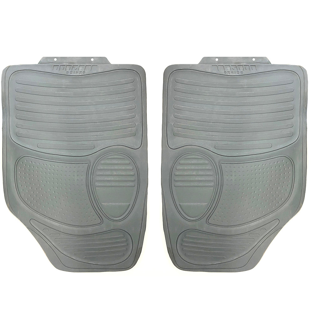 Generic Universal Rubber Car Floor Mats/Floormat Front Seat Large Non-Skid 72cm Grey (2 Pieces)