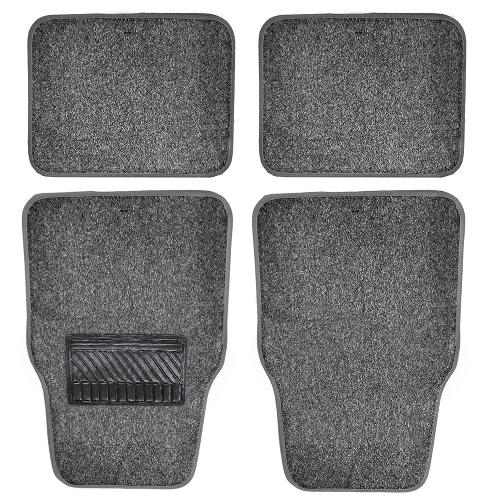 Generic Carpet Car Floor Mats Set/Floormat Front/Back Rear Seat Large Grey (4 Pieces)