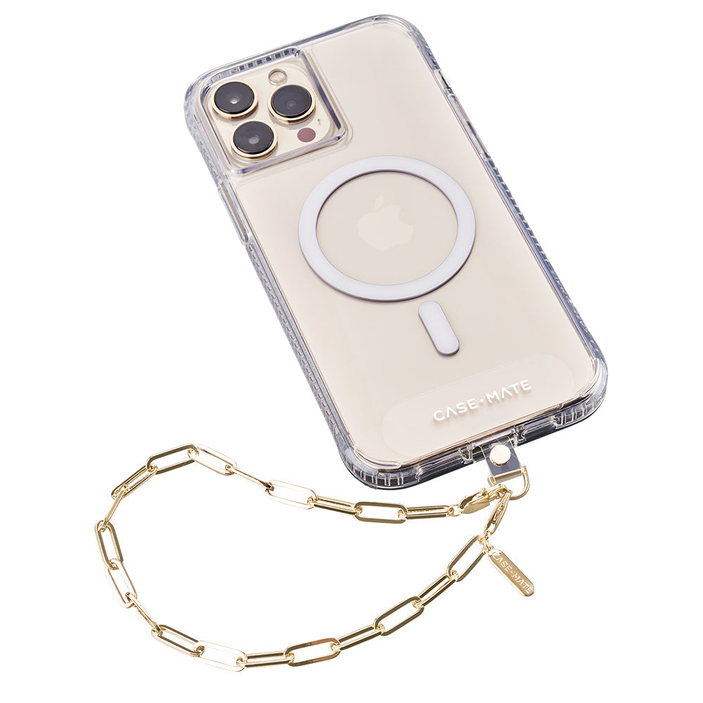 Case-Mate Universal Chunky Chain Wristlet Strap Holder For Mobile Phones Gold — image 4