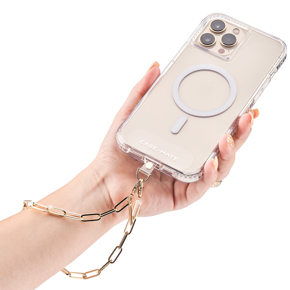 Case-Mate Universal Chunky Chain Wristlet Strap Holder For Mobile Phones Gold — image 5