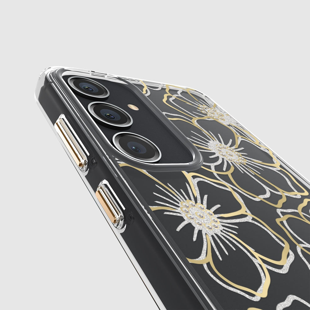 Case-Mate Floral Gems Case Phone Cover Protection For Samsung Galaxy S24+ Gold — image 2