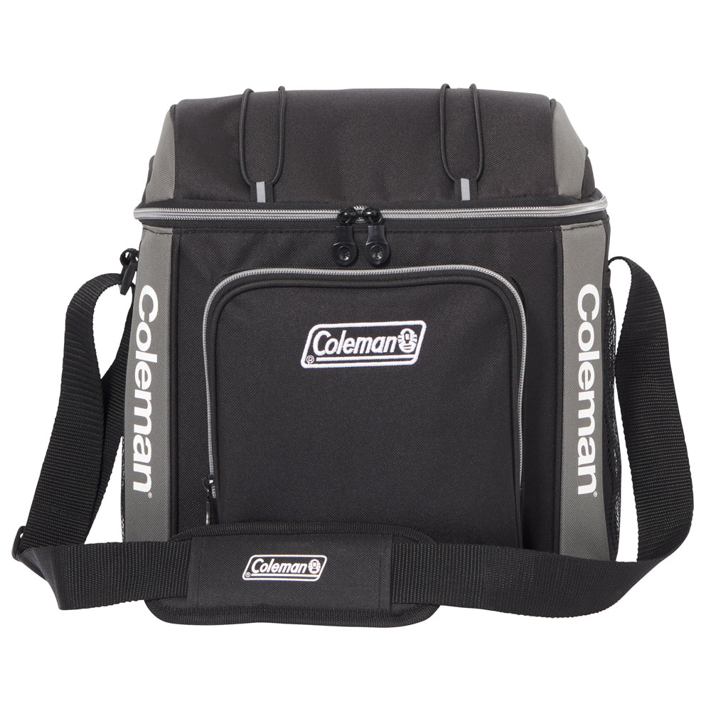 Coleman 16 Can Soft Cooler Outdoor Black Camping Plastic 30L Black/Grey Cooler