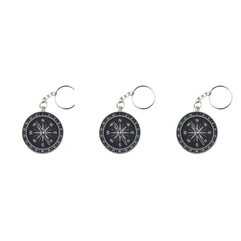 Legami Compass Keyring Outdoor Travel Navigation/Direction Hiking/Camping (3 Pack)