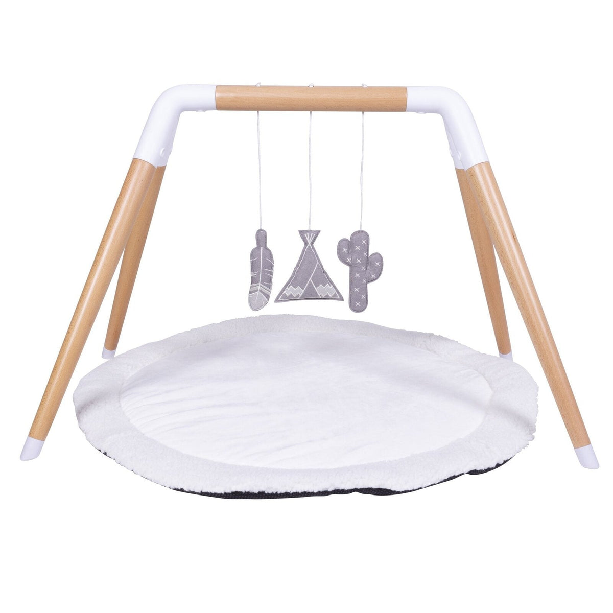 Childcare 80cm Zuri Kids/Newborn/Baby Timber Play Gym Toys/Mat Natural 0-12m+ — image 3