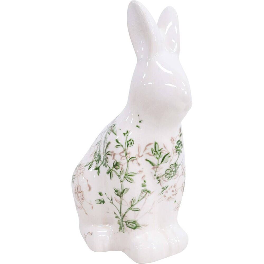LVD Ceramic Rabbit Figurine Home Tabletop Ornament Decor 13x20.5cm Evergreen (2 Pack) — image 2