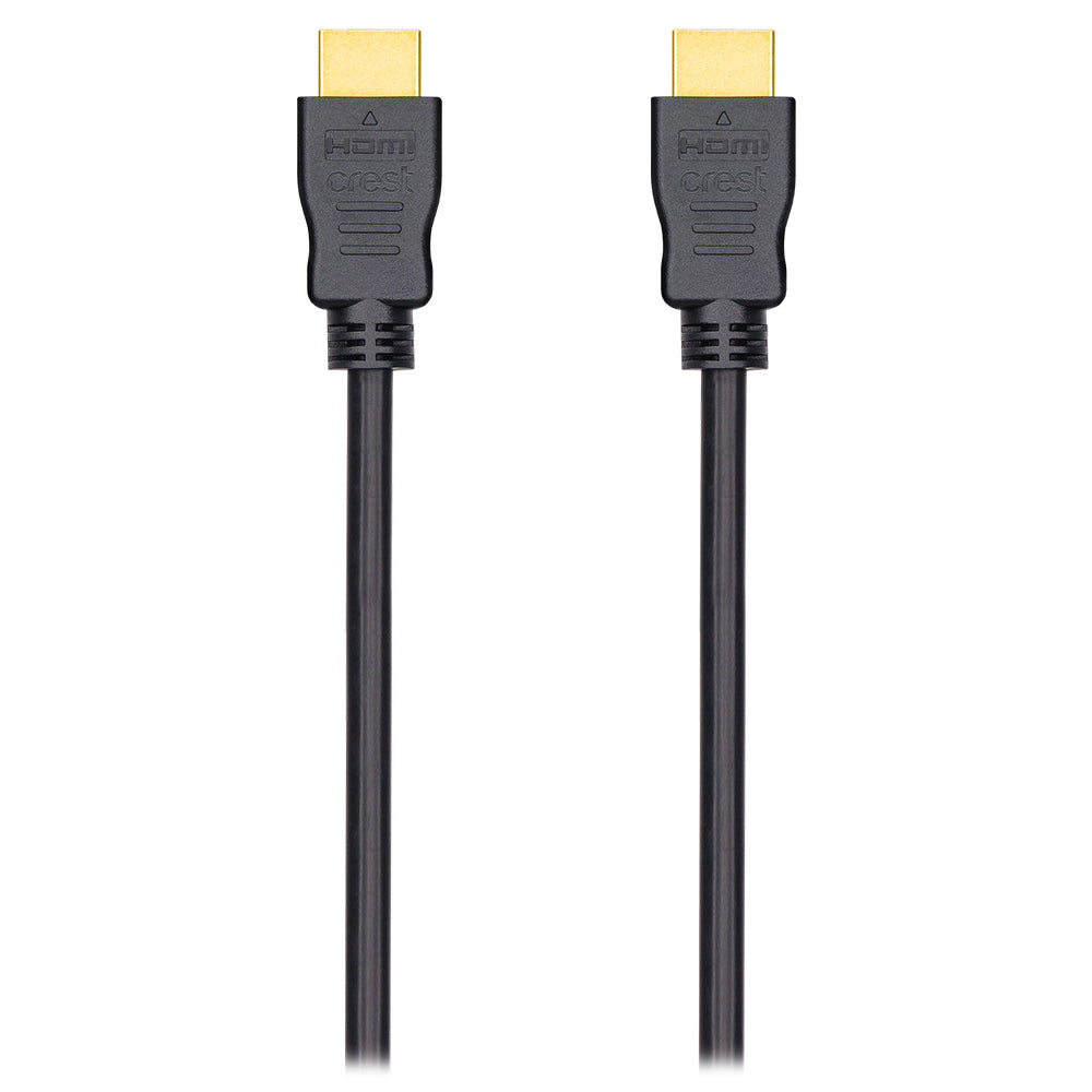 Crest 3m/10.2Gbps HDMI Male To Male Cable w/ Ethernet 1080p Connector Black