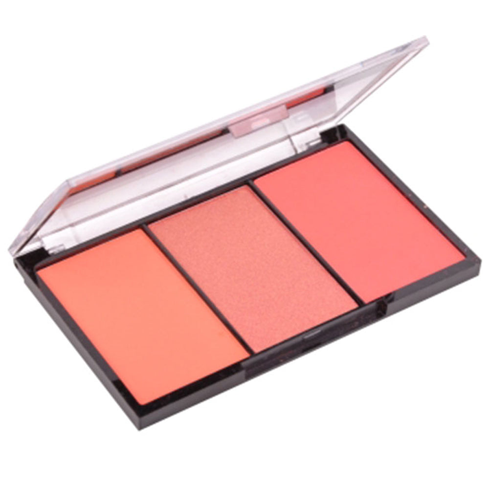 BYS Blush Trio Coral Me In 3 Shades Cosmetic Beauty Face/Cheek Makeup Red/PNK 8g — image 2