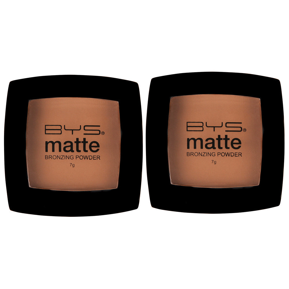 BYS Matte Bronzing Powder Powder Face Bronzer 7g Set (2 Pack)