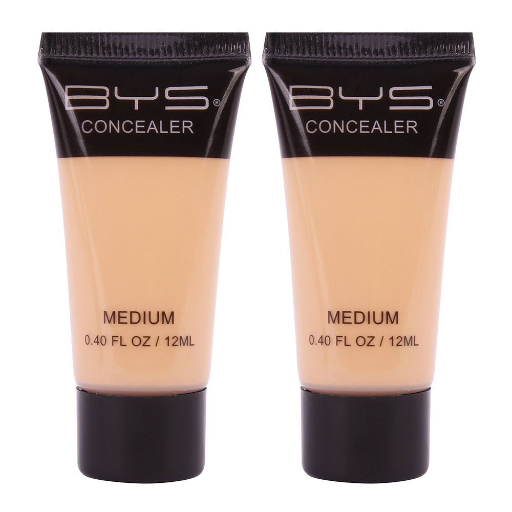 BYS Concealer Tube Face Cream Cosmetic Beauty Makeup Glam Coverage Medium (2 Pack)