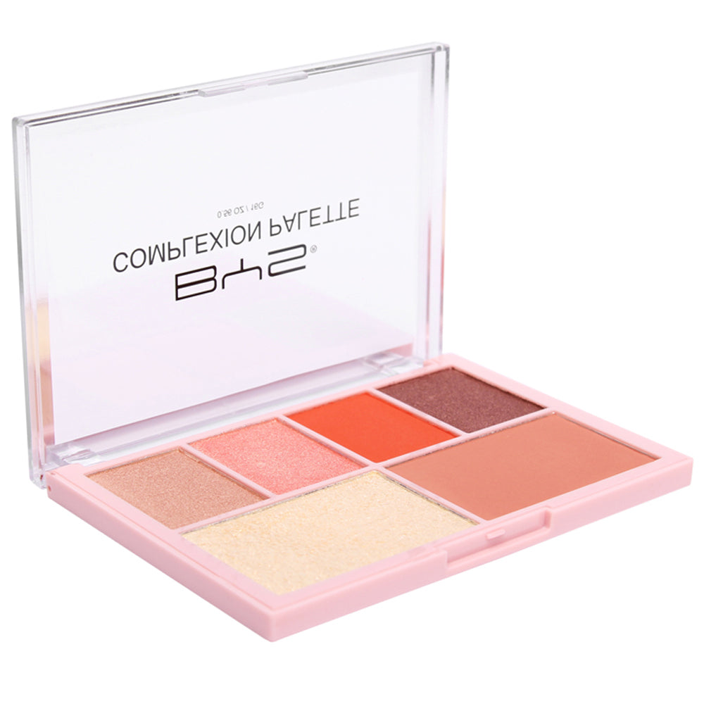 BYS Complexion Palette Fire Face Makeup Bronzer/Blush Matte/Shimmer 6 Shades 16g — image 2