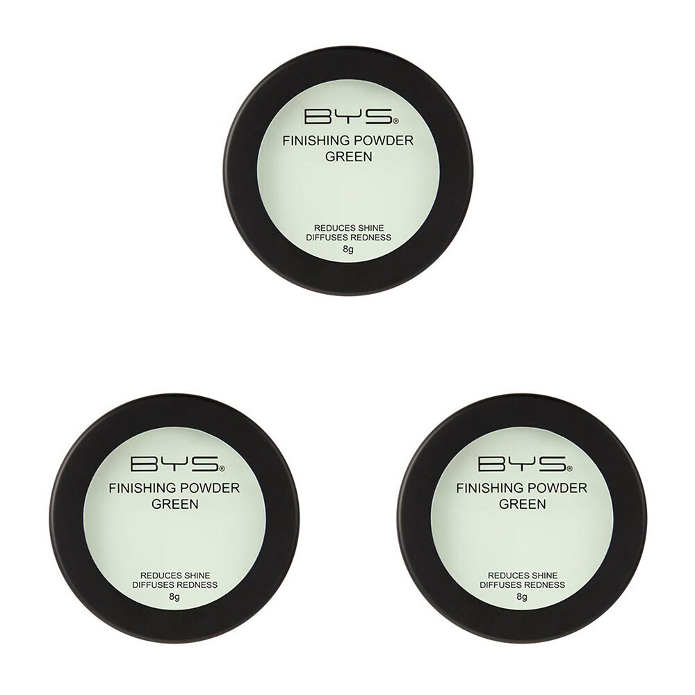 BYS 8g Finishing Powder Translucent Matte Face Makeup Beauty Cosmetics Green (3 Pack)