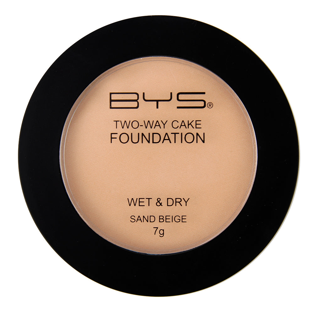 BYS Two-Way Wet/Dry 7g Cake Foundation Face Makeup Beauty Cosmetics Sand Beige — image 2
