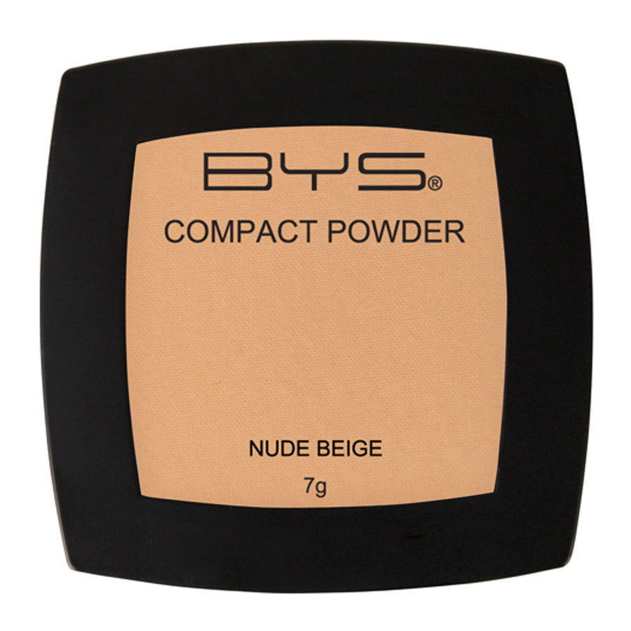 BYS Compact 7g Powder Face Makeup Women Cosmetics Light Coverage Nude Beige (2 Pack) — image 2