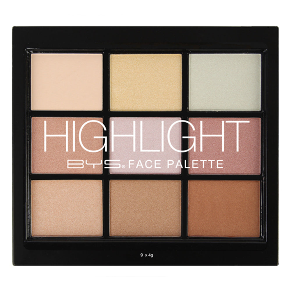 BYS Highlight Face Palette 36g Powder Cosmetic Women Beauty Makeup w/ 9 Shades — image 2