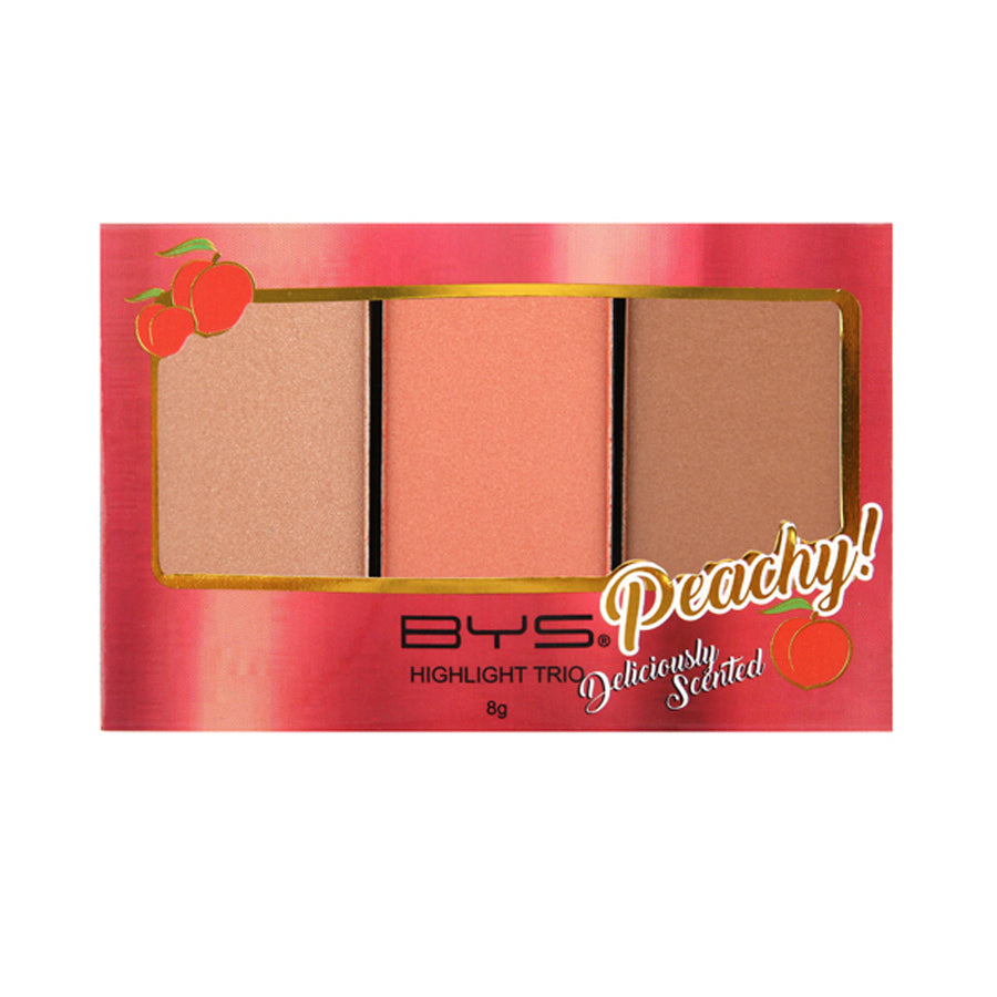 BYS Highlight Trio Peach Dimensional Powder Face Highlighter 8g — image 2