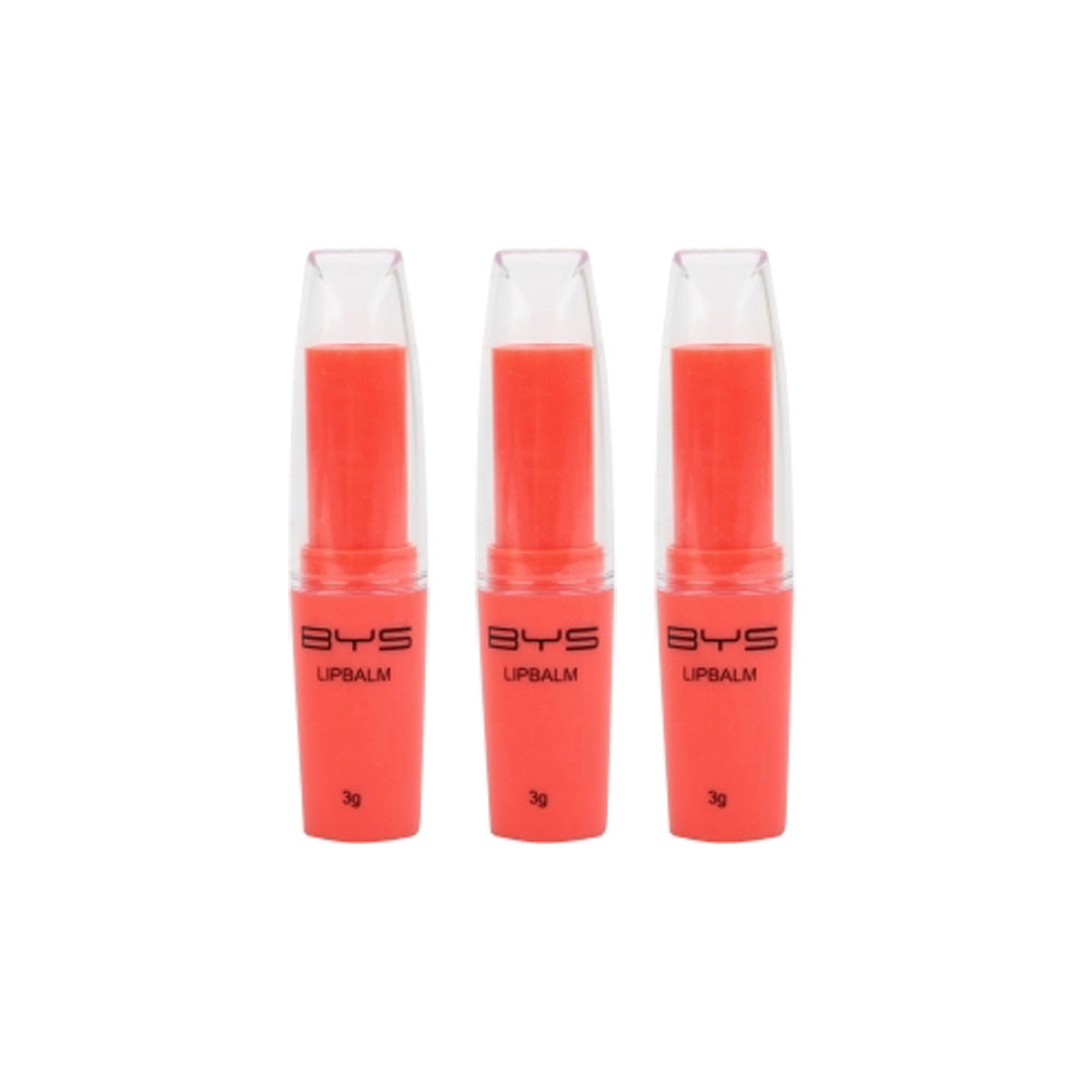 BYS Strawberry Lipbalm Makeup Red 3g (3 Pack)