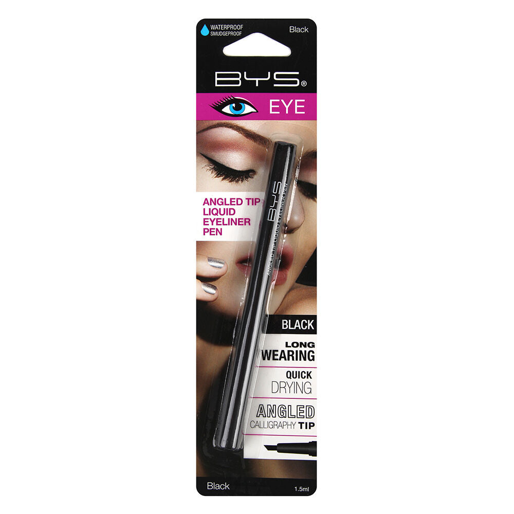 BYS 1.5ml Angled Tip Liquid Eyeliner Pen Quick Dry Waterproof Tip Black (3 Pack) — image 2
