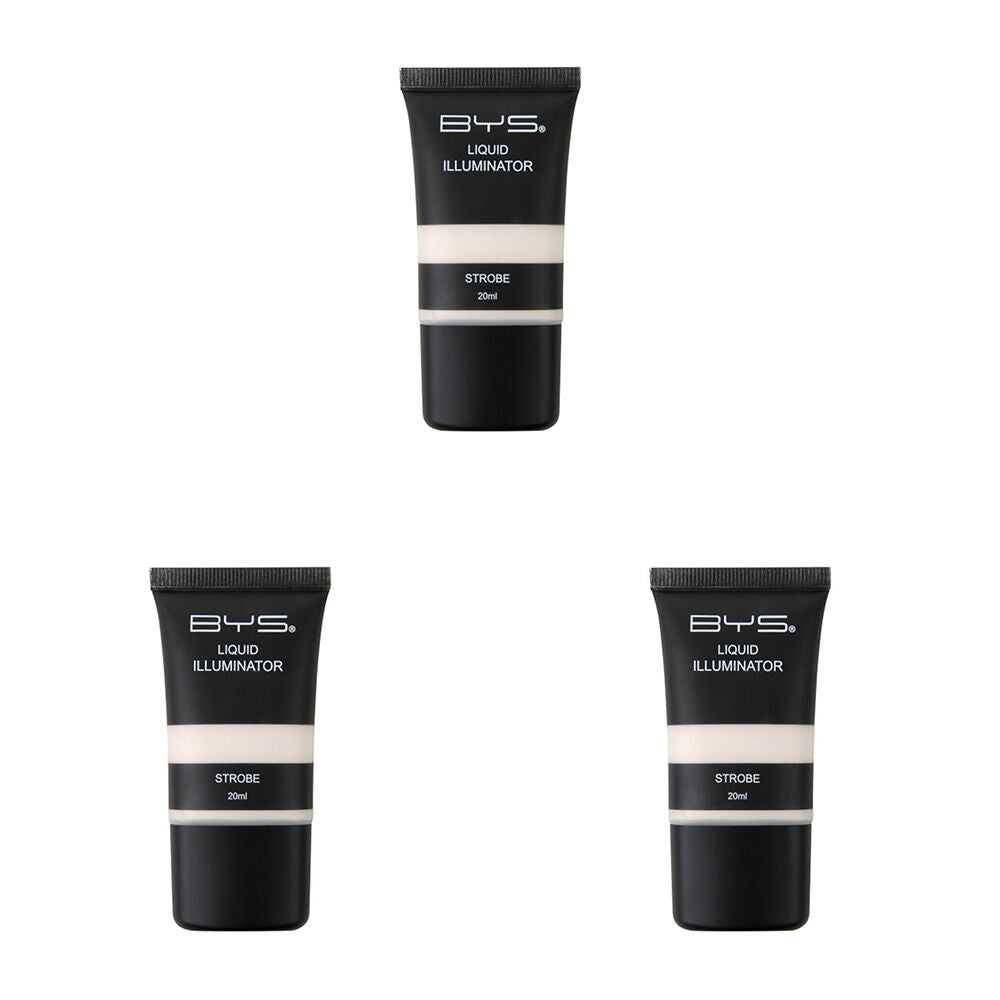 BYS 20ml Liquid Illuminator Strobe Glow Face Highlighter Makeup Women (3 Pack)