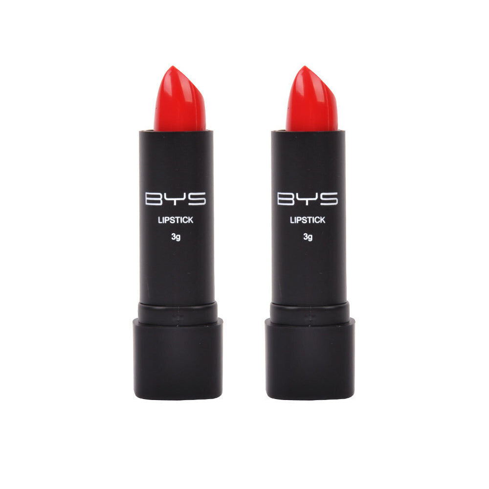 BYS Lipstick Lip Colour Cream/Silky Cosmetic Beauty Makeup Read My Lips 3g (2 Pack)