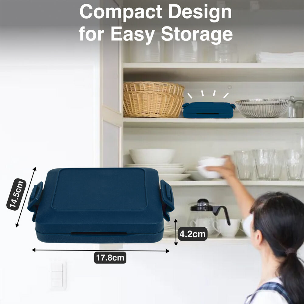 Laser Blue Non-Stick Dishwasher Safe Heatwave Technology Microwave Toastie Maker — image 4