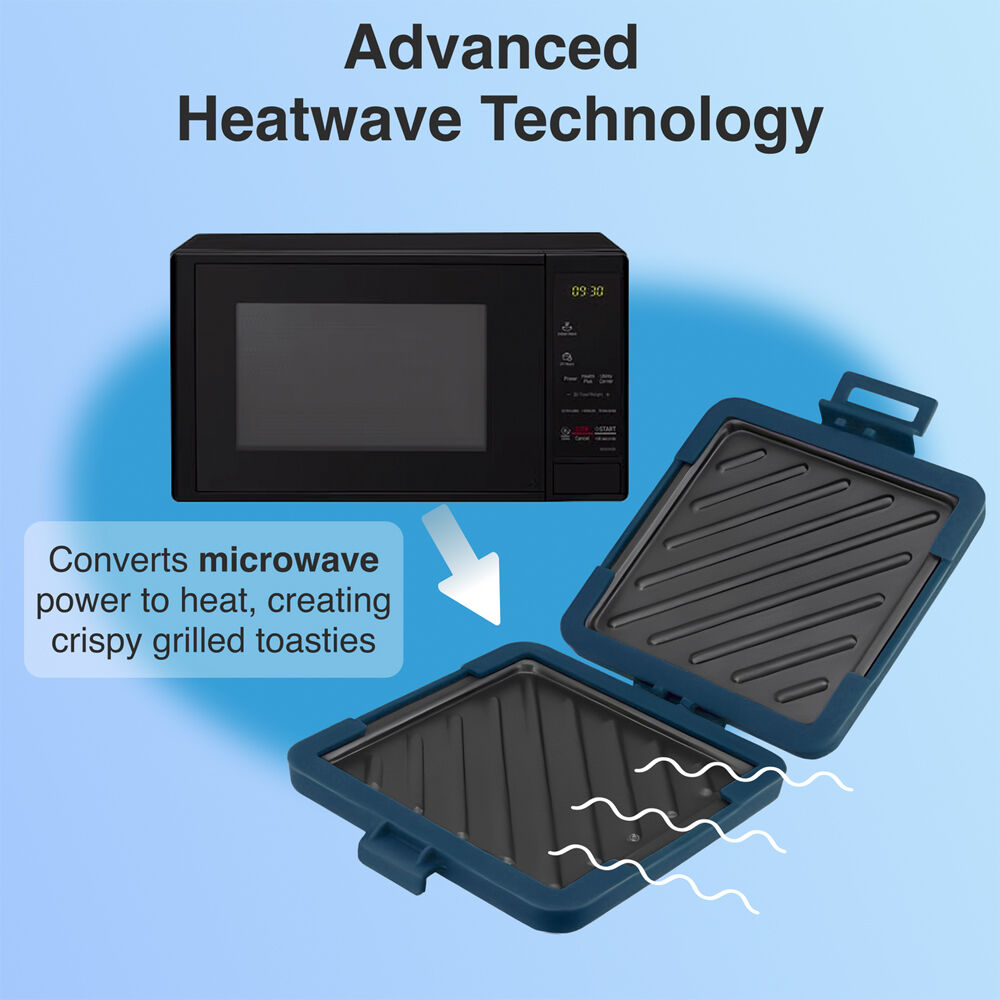 Laser Blue Non-Stick Dishwasher Safe Heatwave Technology Microwave Toastie Maker — image 5