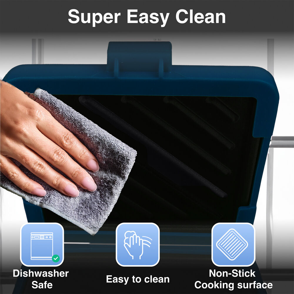 Laser Blue Non-Stick Dishwasher Safe Heatwave Technology Microwave Toastie Maker — image 8