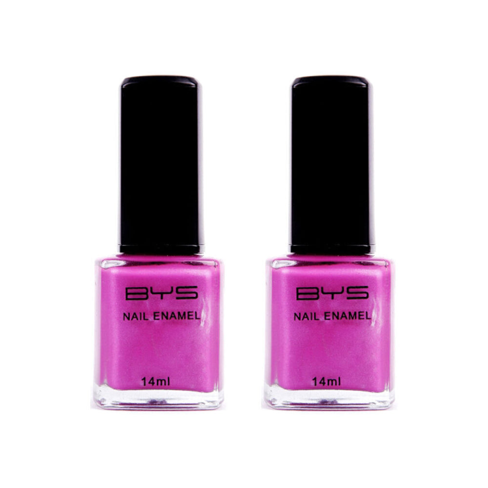 BYS In Grape Shape Nail Polish Enamel Lacquer Gloss Quick Drying 14ml Pink (2 Pack)