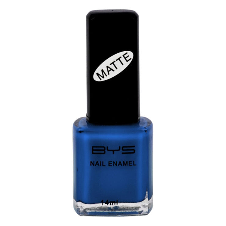 BYS Matte Blue Nail Polish Enamel Lacquer Chip Resistant Lasting Quick Dry 14ml — image 2