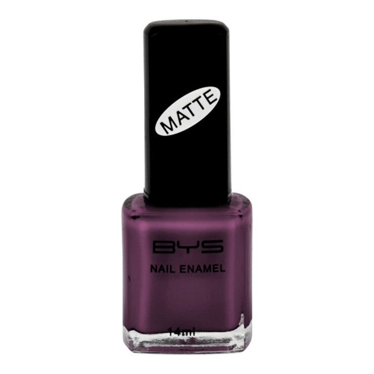 BYS Matte Black Cherry Nail Polish Enamel Lacquer Lasting Quick Dry 14ml Purple — image 2