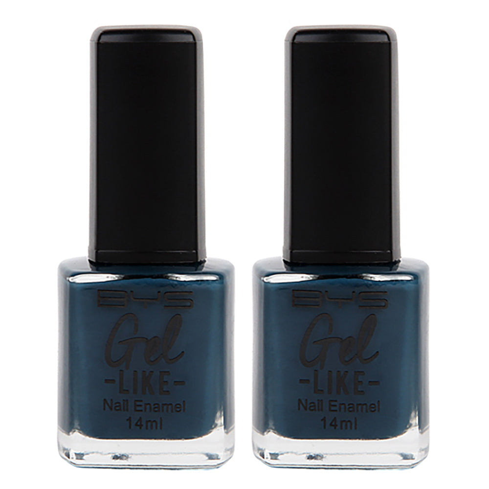 BYS 14ml Nail Polish Gel-Like Cool Surf Blue (2 Pack)